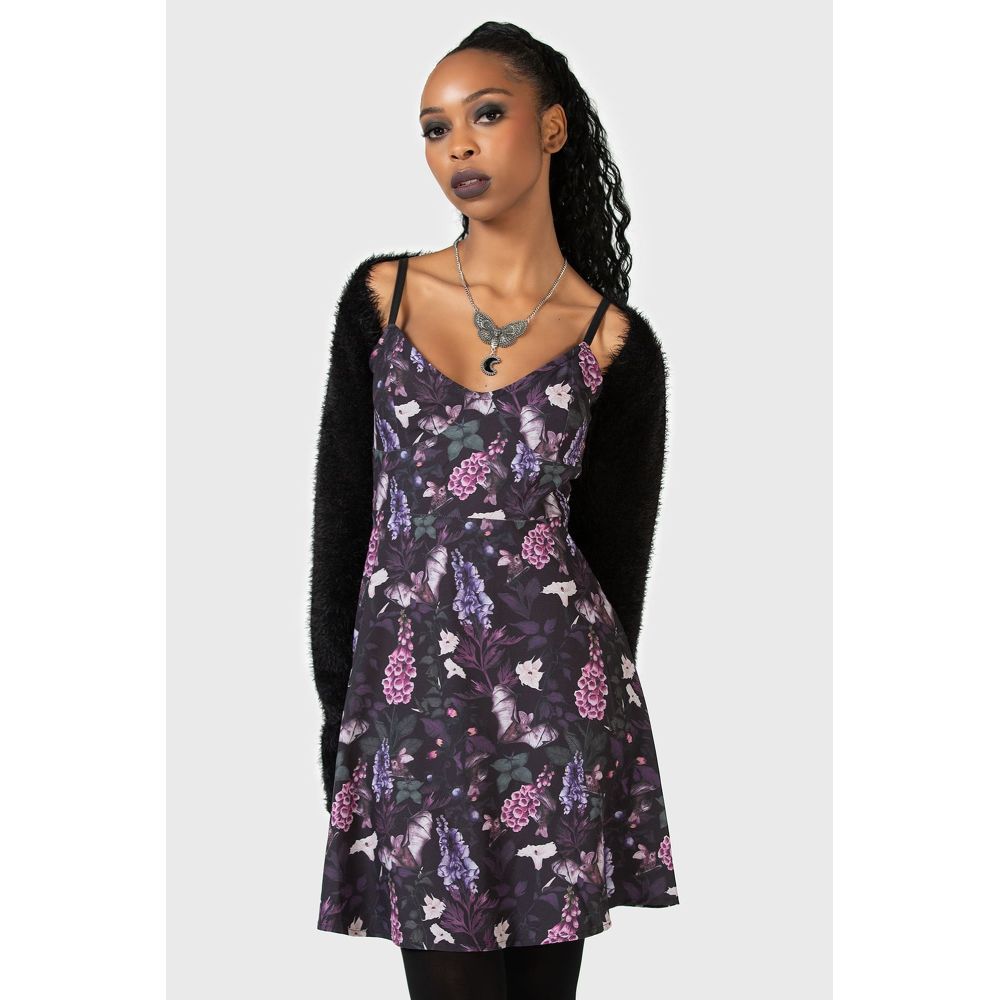 Killstar - FORBIDDEN PETALS Mini robe - Noir
